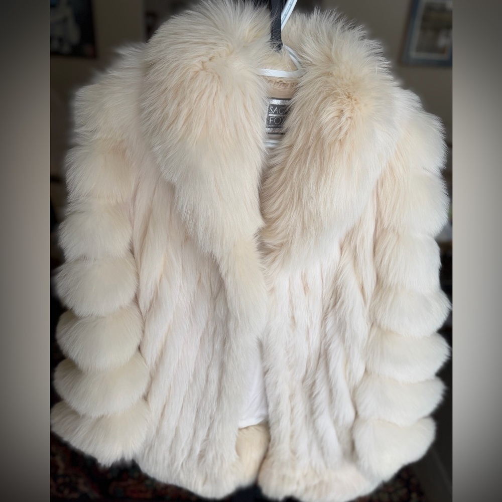 gorgeous vintage arctic white fox fur coat - Picture 12 of 15